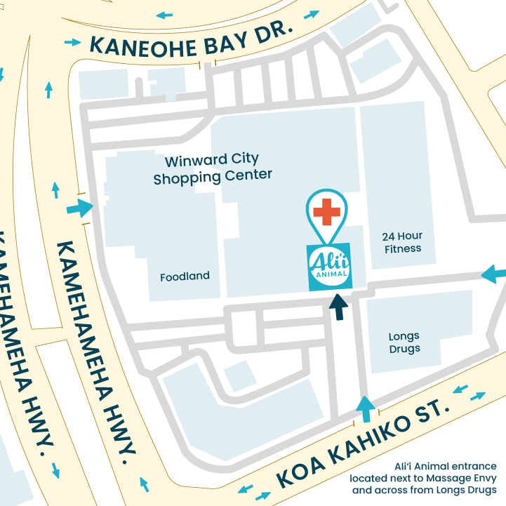 Alii Animal Kaneohe Clinic Map