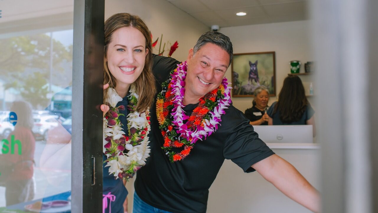 Alii Animal Kaneohe Clinic Grand Opening with Owners Joanna Cook & Matt Malta